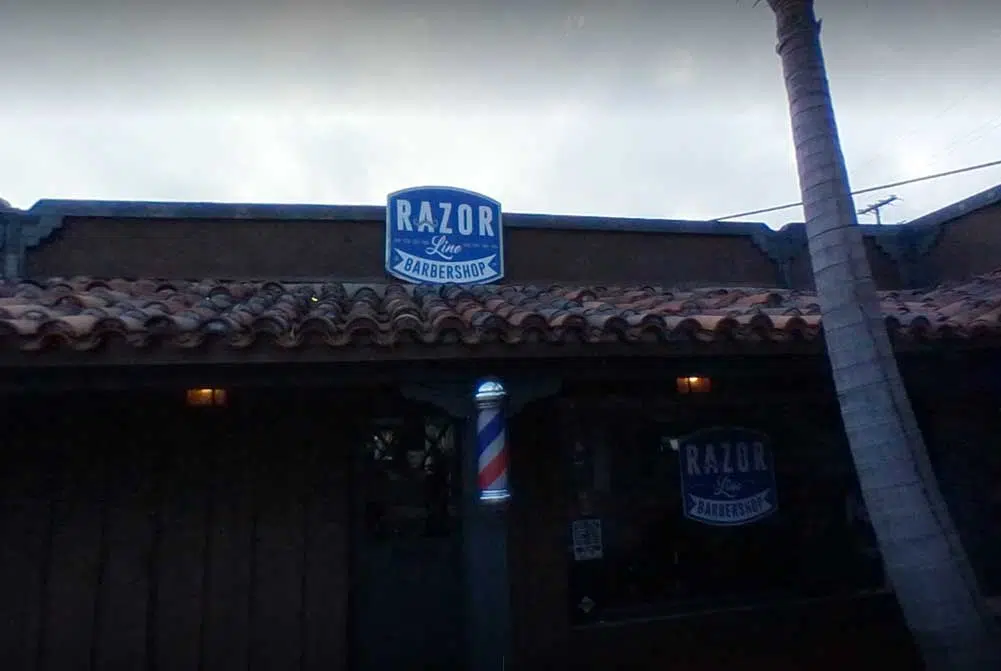 Razor Line Barber Shop on Adams Ave, San Diego, specializing in precision haircuts, fades, and beard grooming.