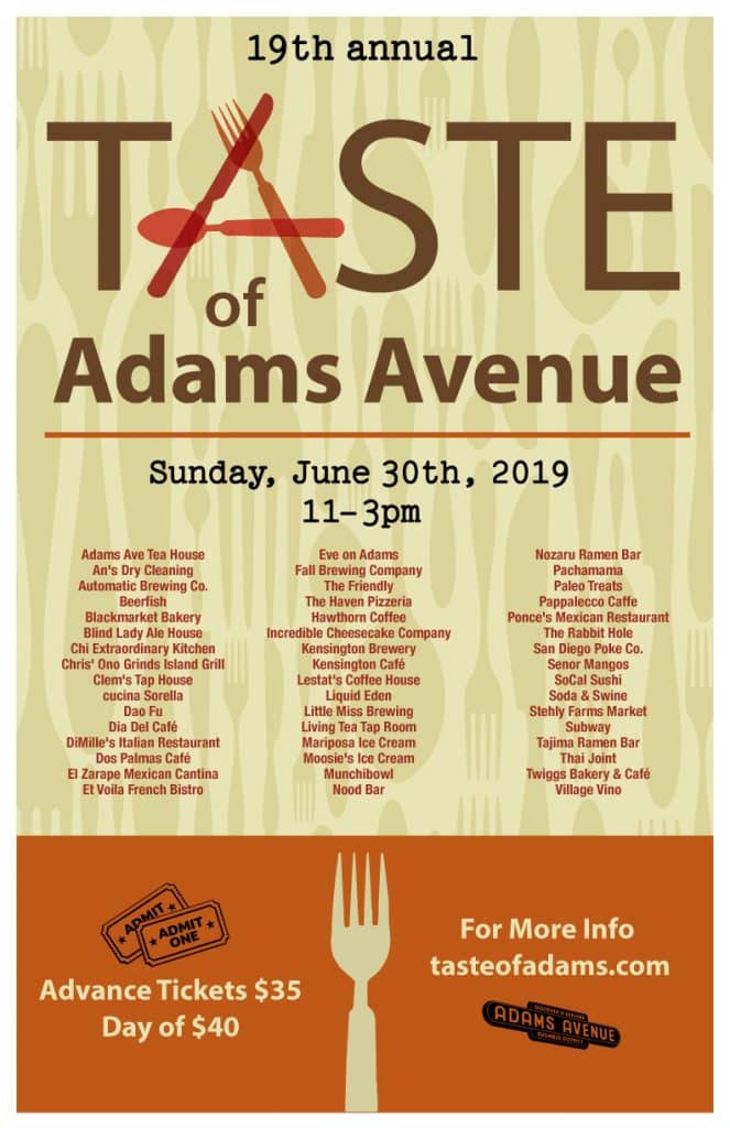 Taste of Adams Avenue Adams Avenue Business Association